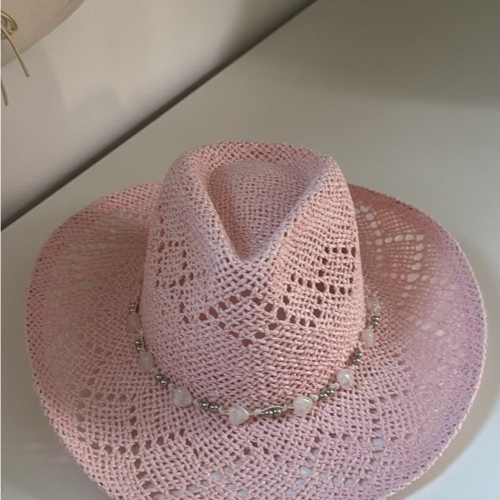 Baby Pink Cowgirl Bead Hat